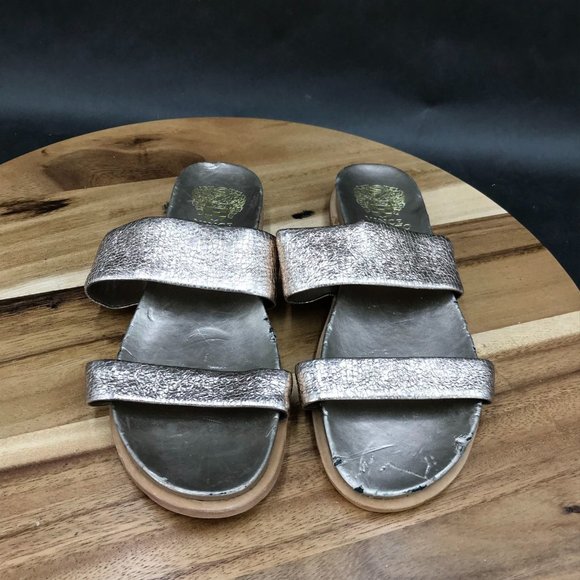 Vince Camuto Pink Metallic Slides Slip On Sandals Womens Size 7 B - Picture 2 of 11